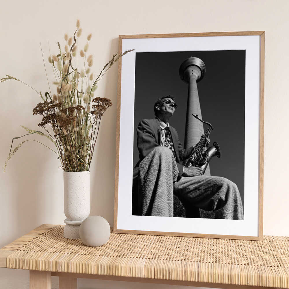 Frank M., Saxophonist - Photo Art Print by Klaus Ratzer