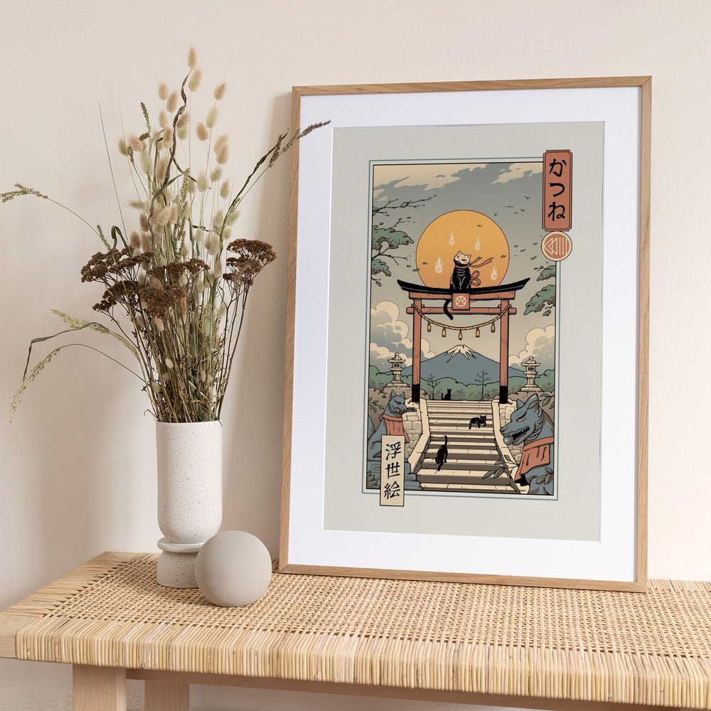 Catsune Inari - Art Print by Vincent Trinidad
