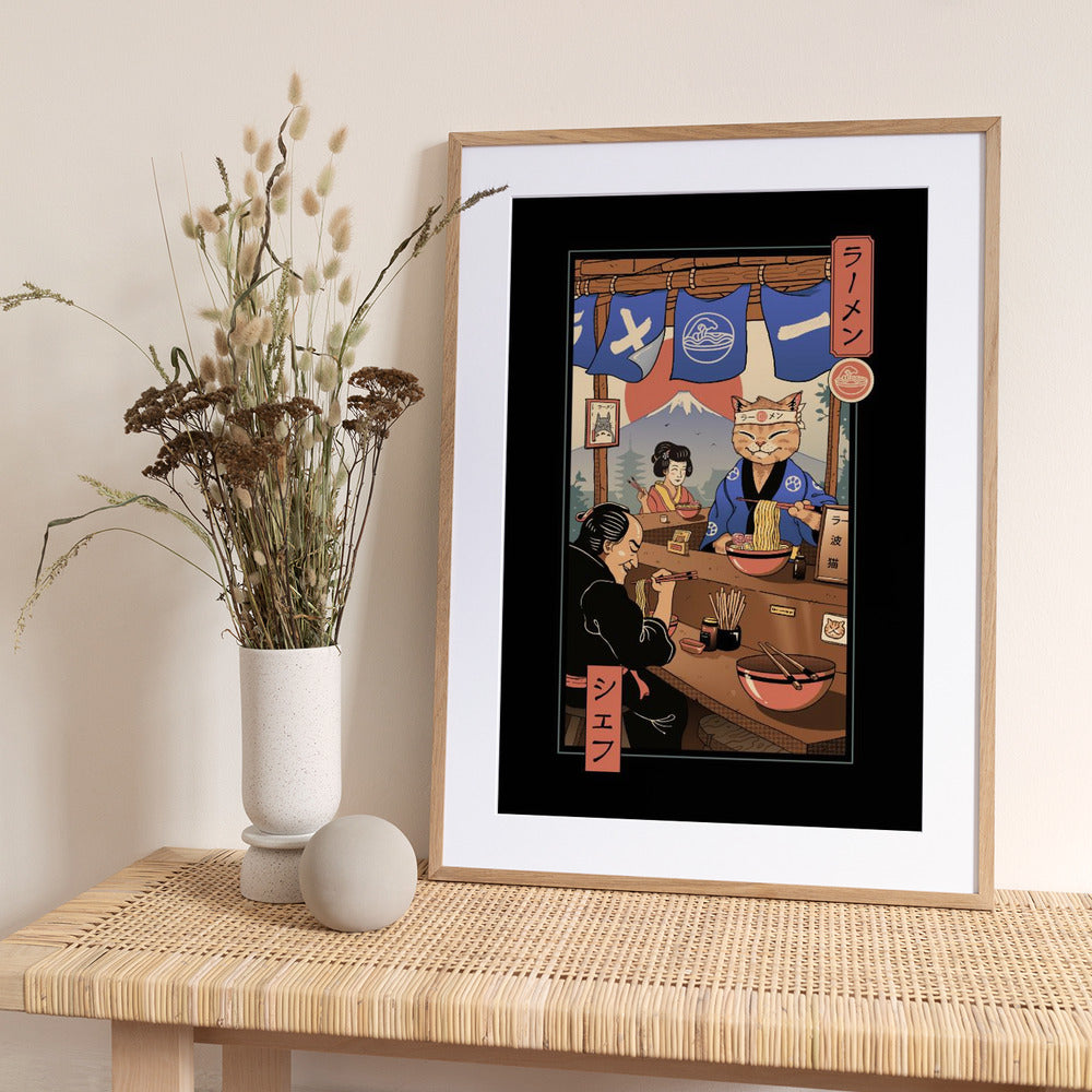 Ramen Meowster - Art Print by Vincent Trinidad