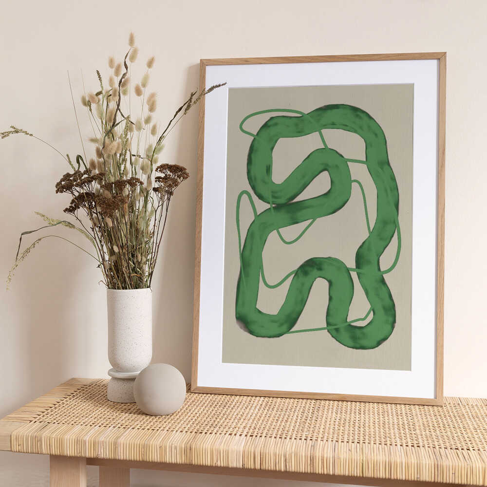 Line art abstract 01 - Art Print by Little Dean