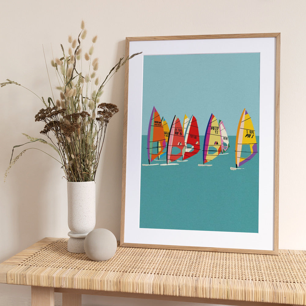 Baltic Sea Windsurfing - Art Print by Rosi Feist