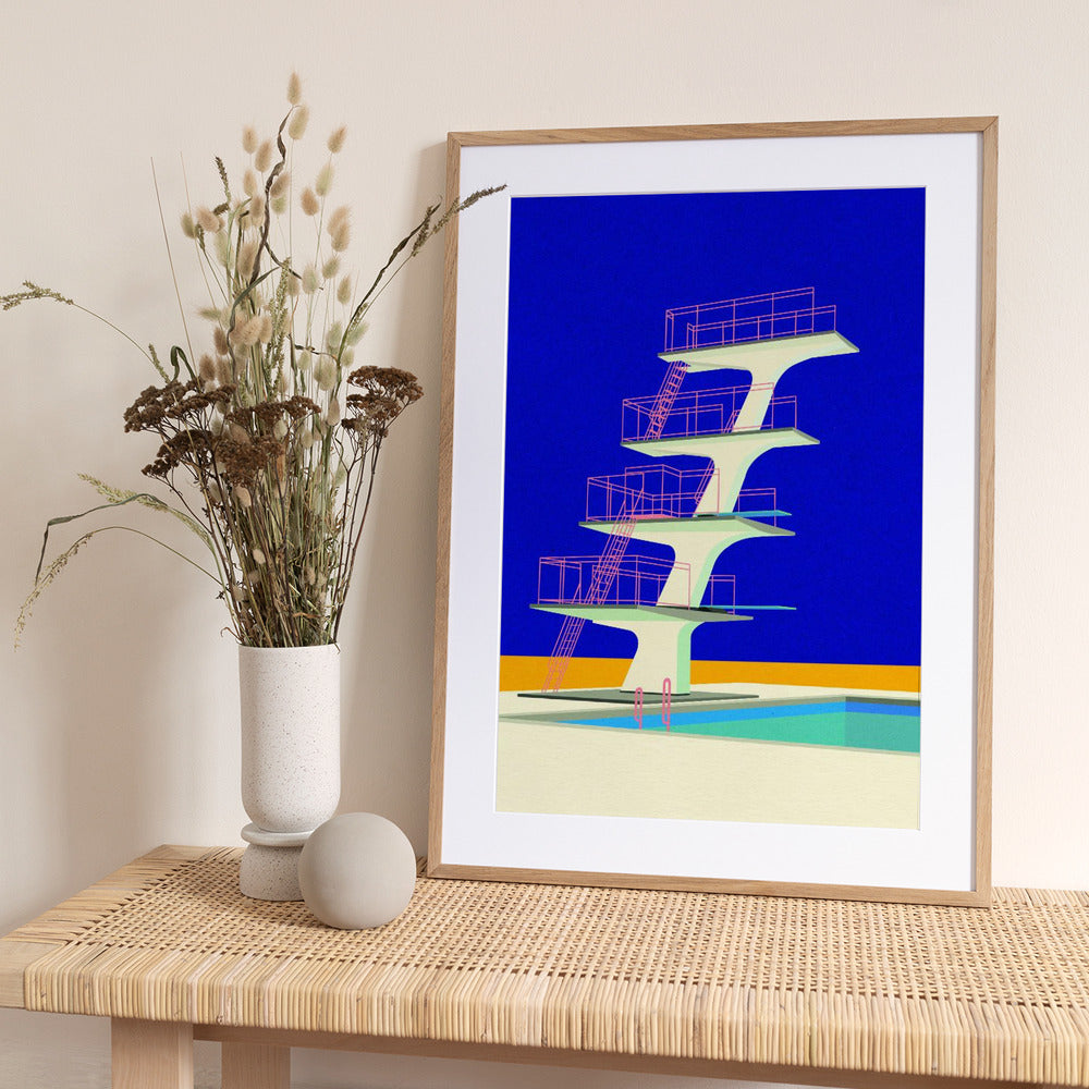 Diving Tower - Art Print by Rosi Feist