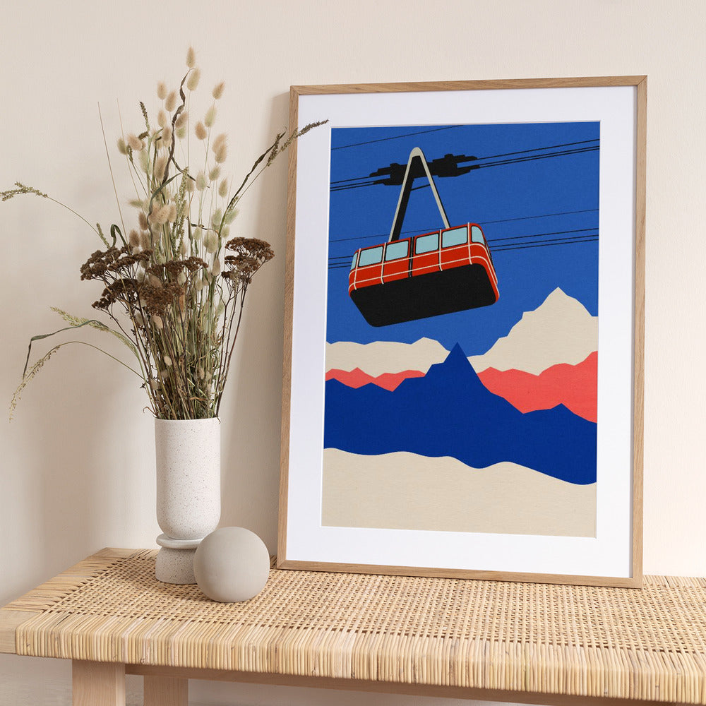 Ski Mountains - Art Print by Rosi Feist