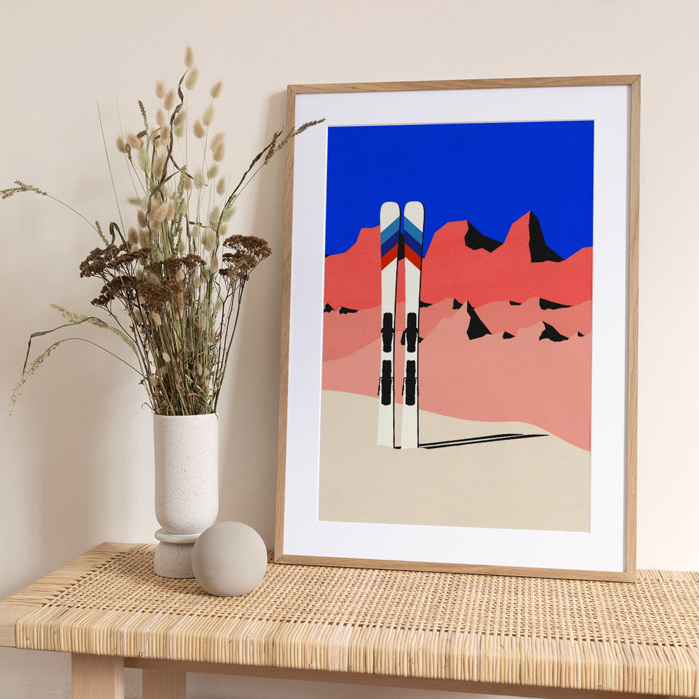Ski Alpin - Art Print by Rosi Feist
