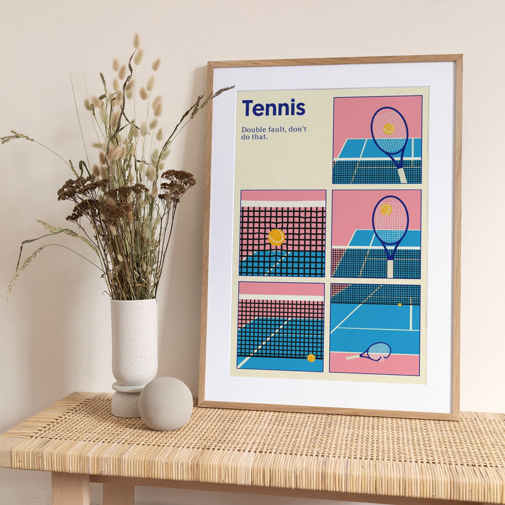 Poster Tennis Double Vault - Art Print by Rosi Feist