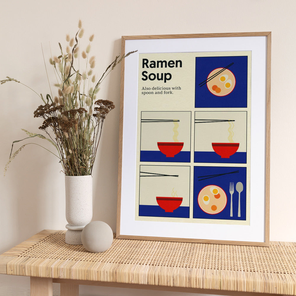 Poster Ramen Soup - Art Print by Rosi Feist