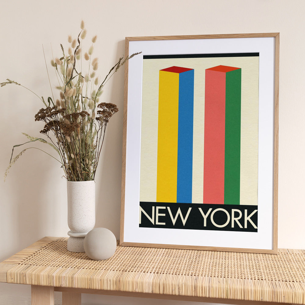 New York Twin Towers - Art Print by Rosi Feist