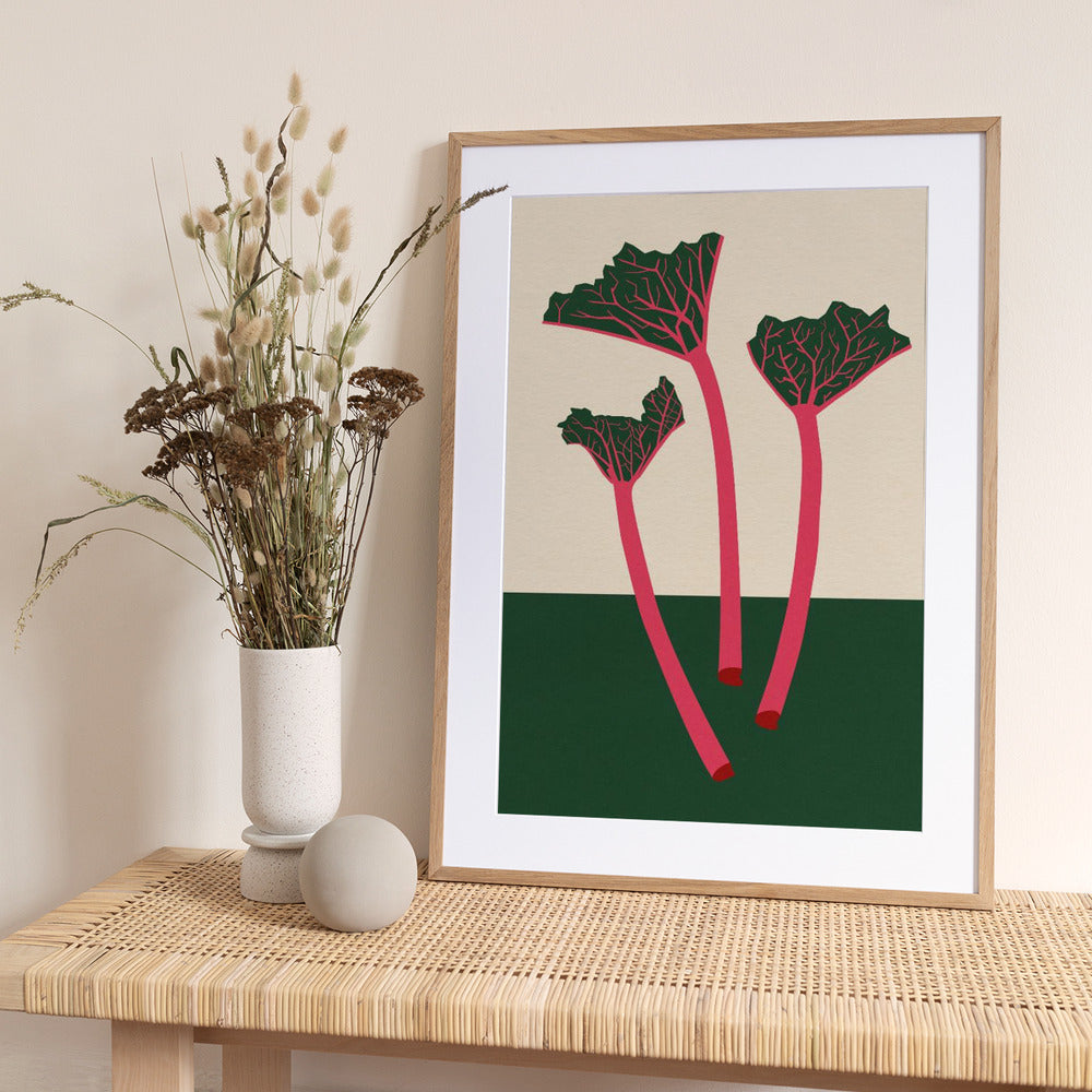 Swedish Garden Rhabarber - Art Print by Rosi Feist