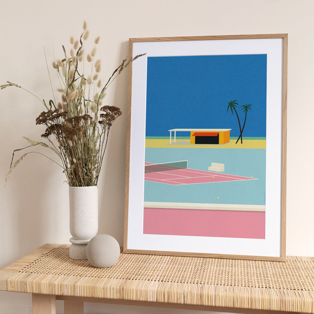 Tennis By the Beach - Art Print by Rosi Feist
