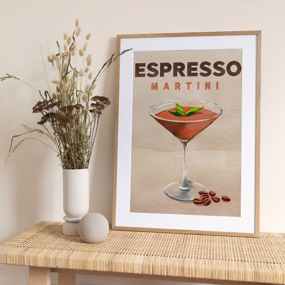 Espresso Martini Cocktail Bar Decor - Art Print by The Whiskey Ginger
