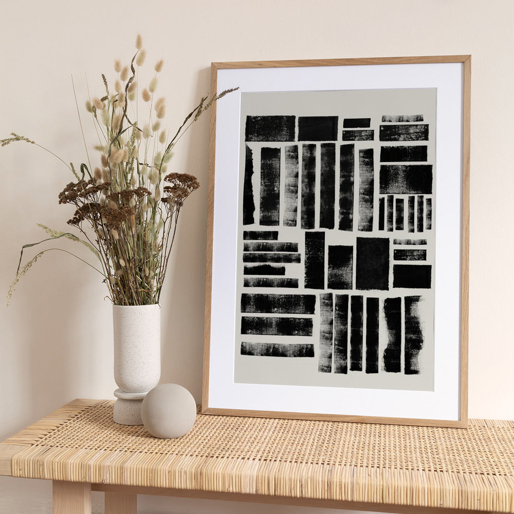 Monochrome Blocks - Art Print by THE MIUUS STUDIO