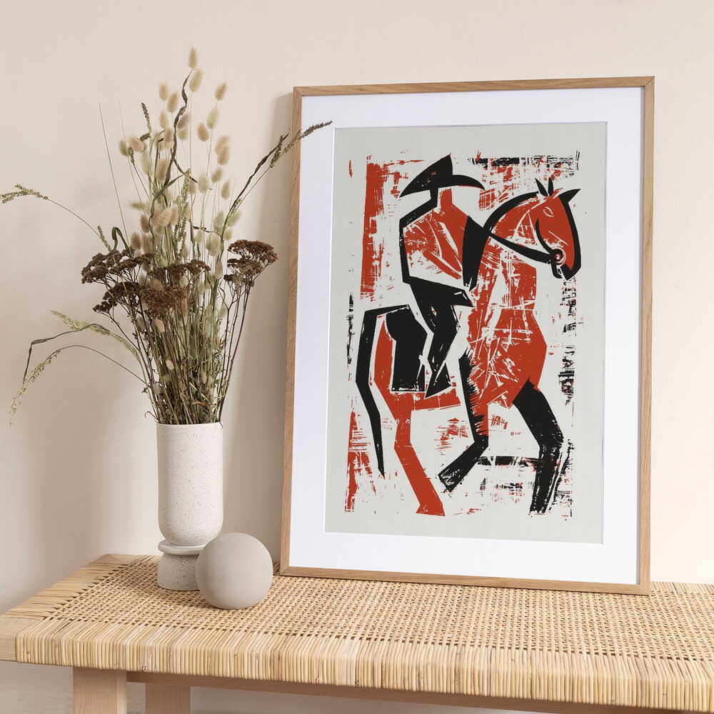 Abstract Horse Rider - Art Print by Andreas Magnusson