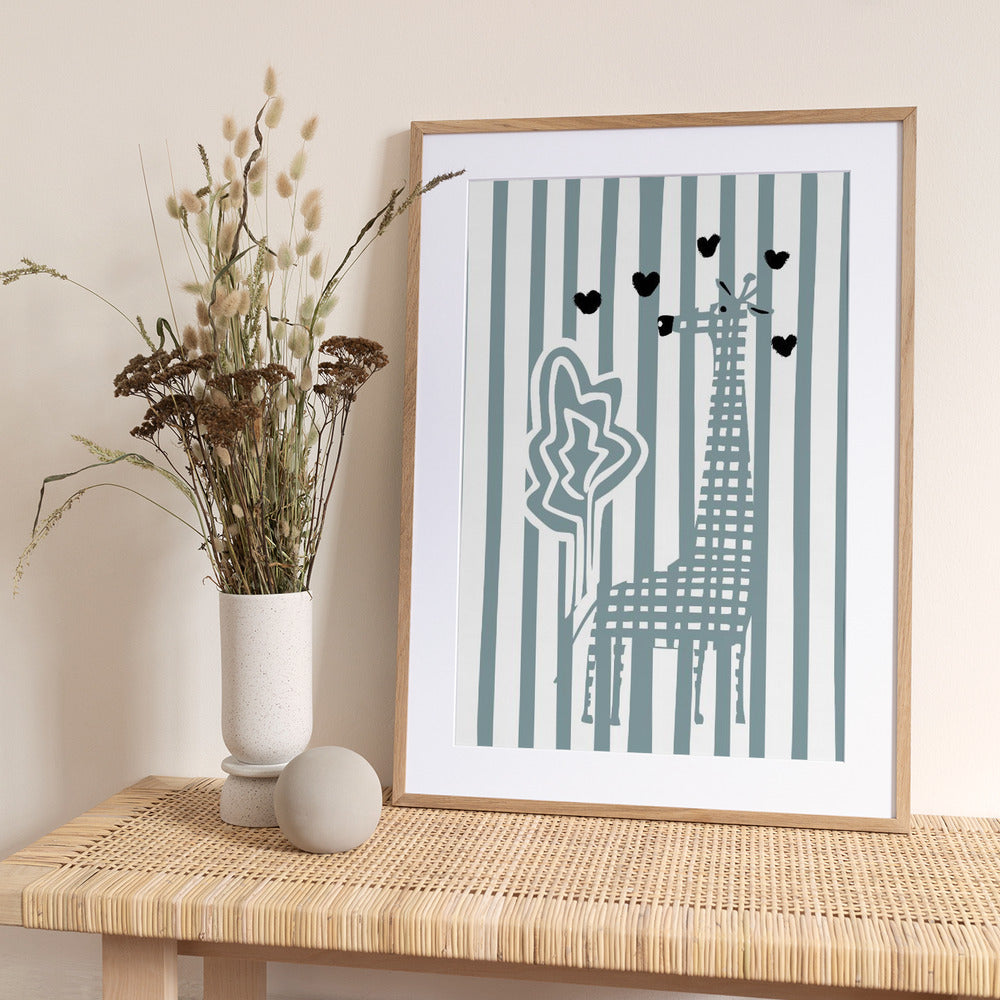 Cool giraffe - Art Print by Annick