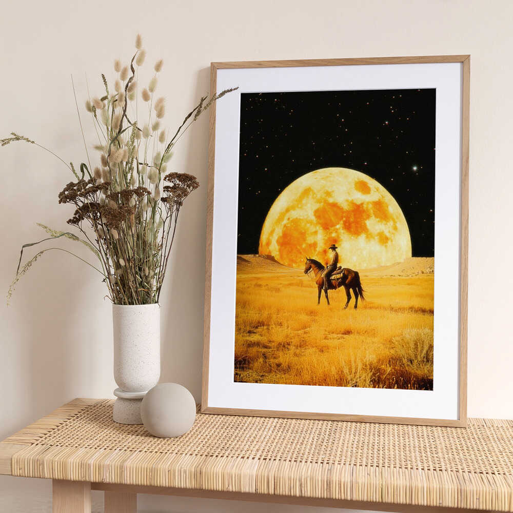 Lunar Cowboy - Art Print by Taudalpoi