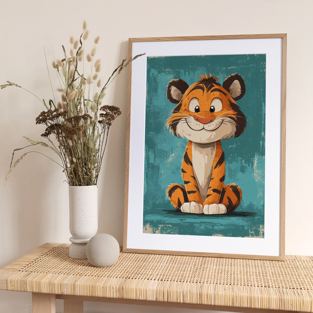 Happy Tiger - Art Print by Andreas Magnusson