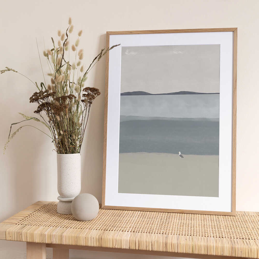Serene Seascape With Calm Waves - Art Print by Little Dean