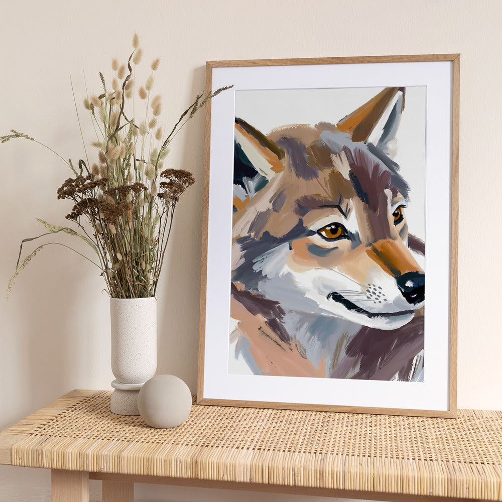 Wolf - Art Print by Ohkimiko
