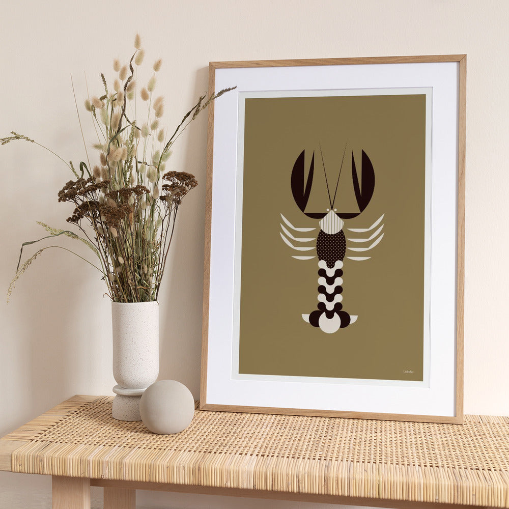 Golden Animals - Lobster (Gold) - Art Print by Studio Soleil