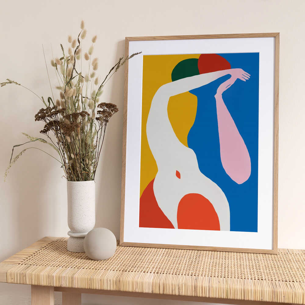 Fluidity Of Human Form Through Bold - Art Print by Little Dean