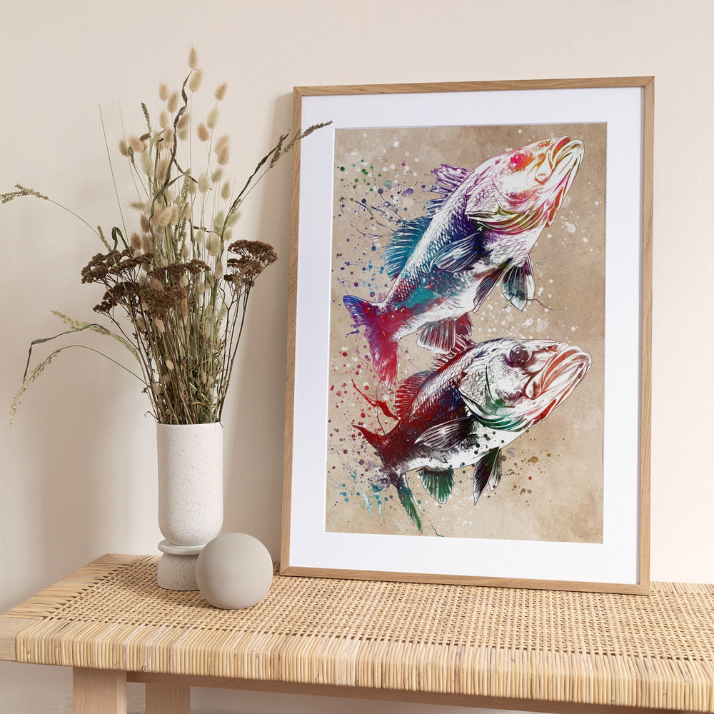 Sport Fishing 1 - Art Print by Justyna Jaszke