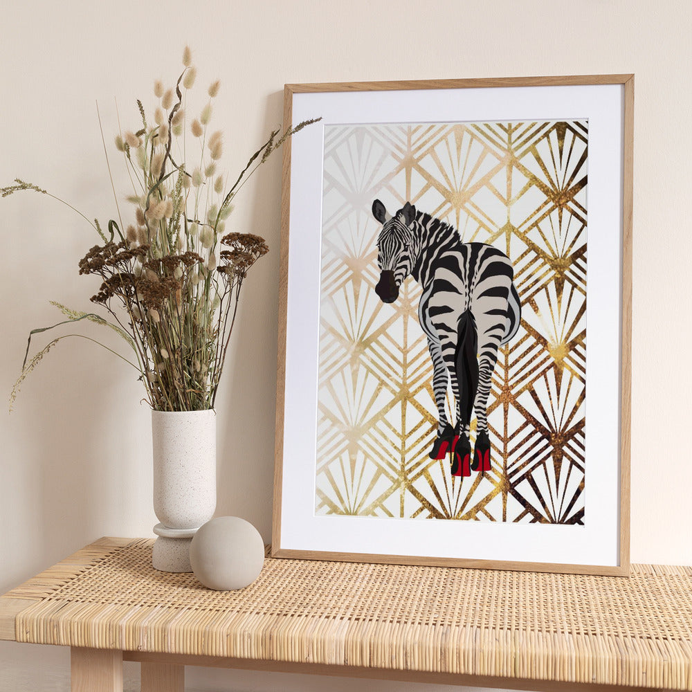 Zebra Hells Art Deco - Art Print by Sarah Manovski