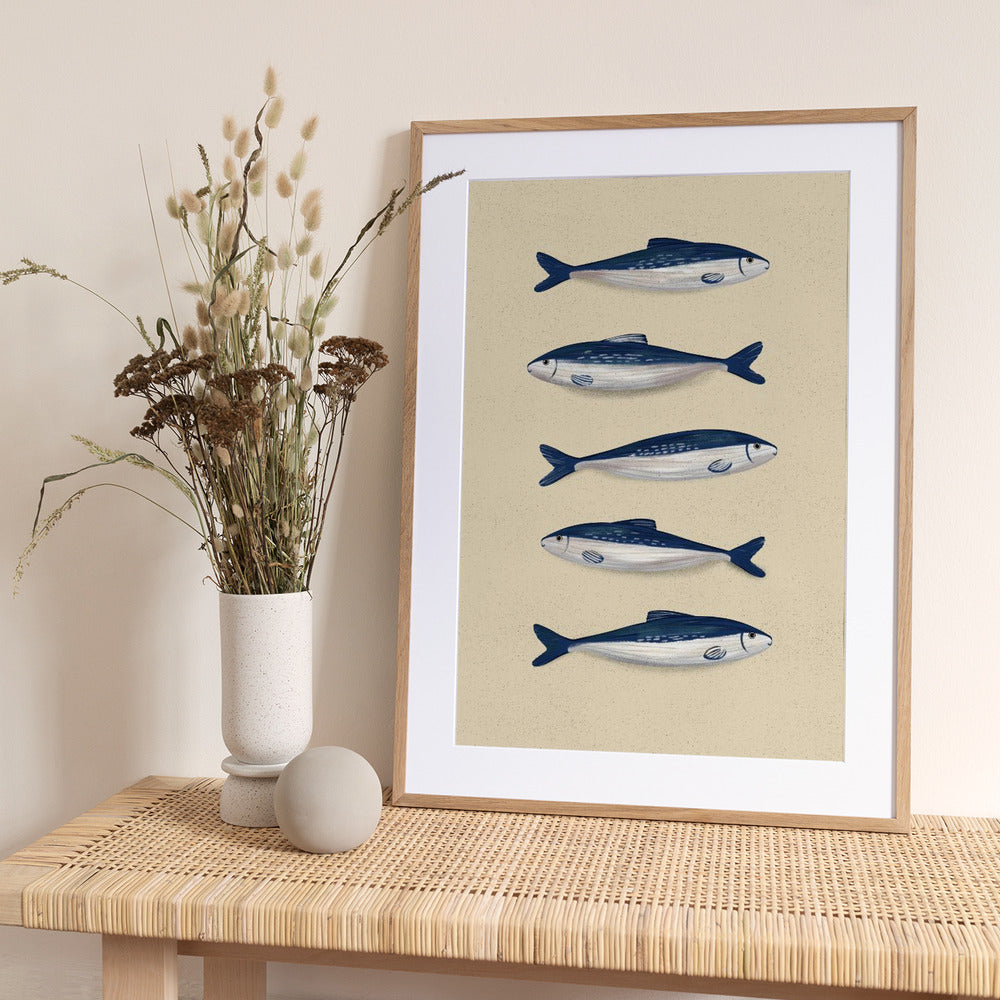 Sardines - Art Print by EMELIEmaria