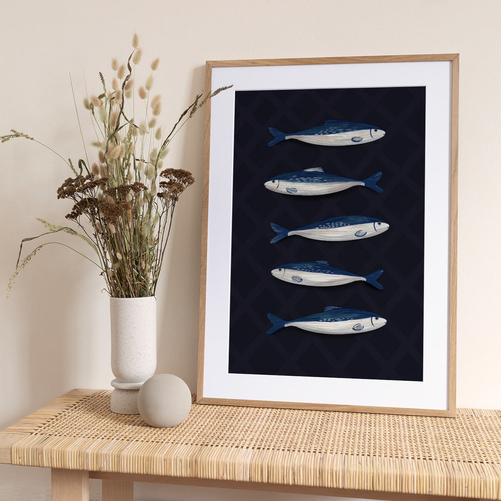 Sardines - Art Print by EMELIEmaria