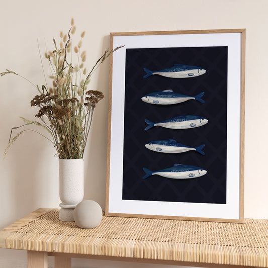 Sardines - Art Print by EMELIEmaria