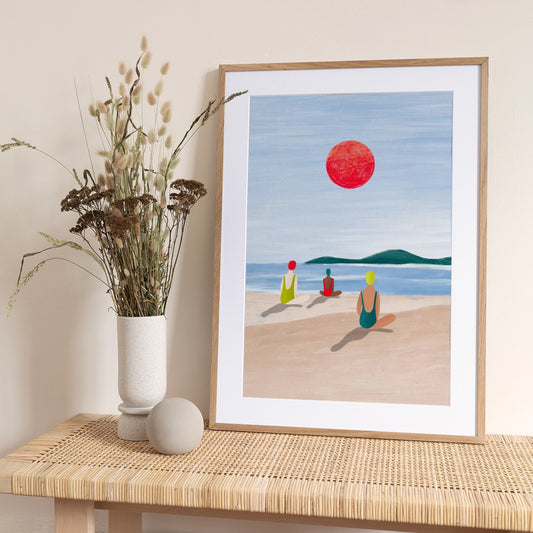Girls At the Beach - Art Print by Bea Müller