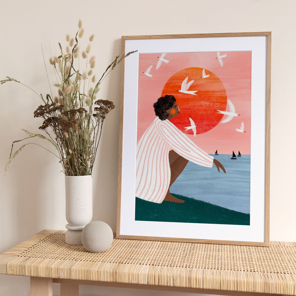 Sunset On My Own - Art Print by Bea Müller
