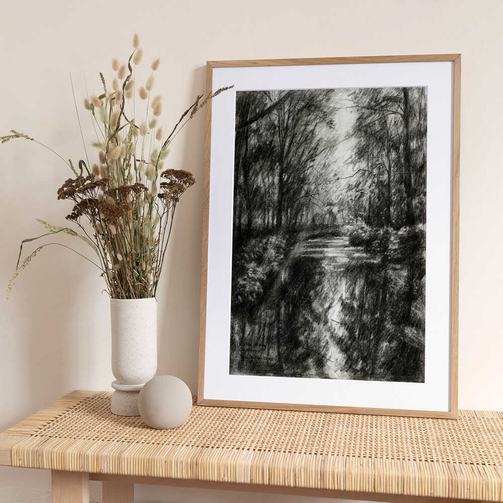 Winding Forest Path - Art Print by Corné Akkers
