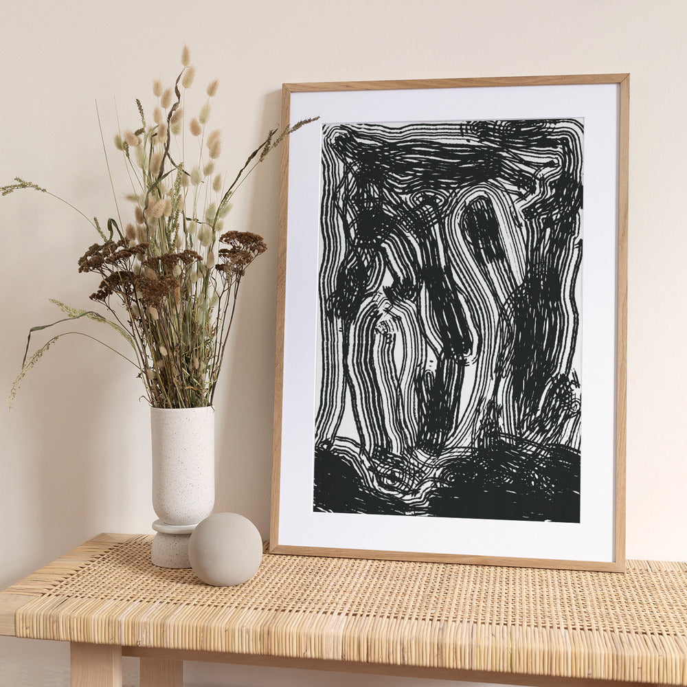 Flowing Lines Dance - Art Print by uplusmestudio
