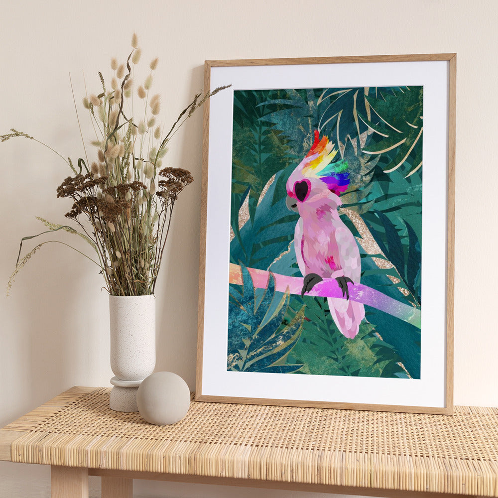 Jungle Rainbow Cockatoo - Art Print by Sarah Manovski