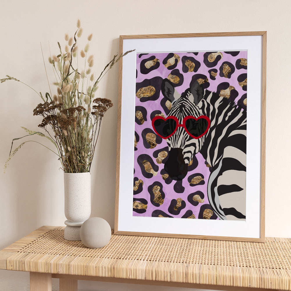Leopard Print Zebra Pink - Art Print by Sarah Manovski