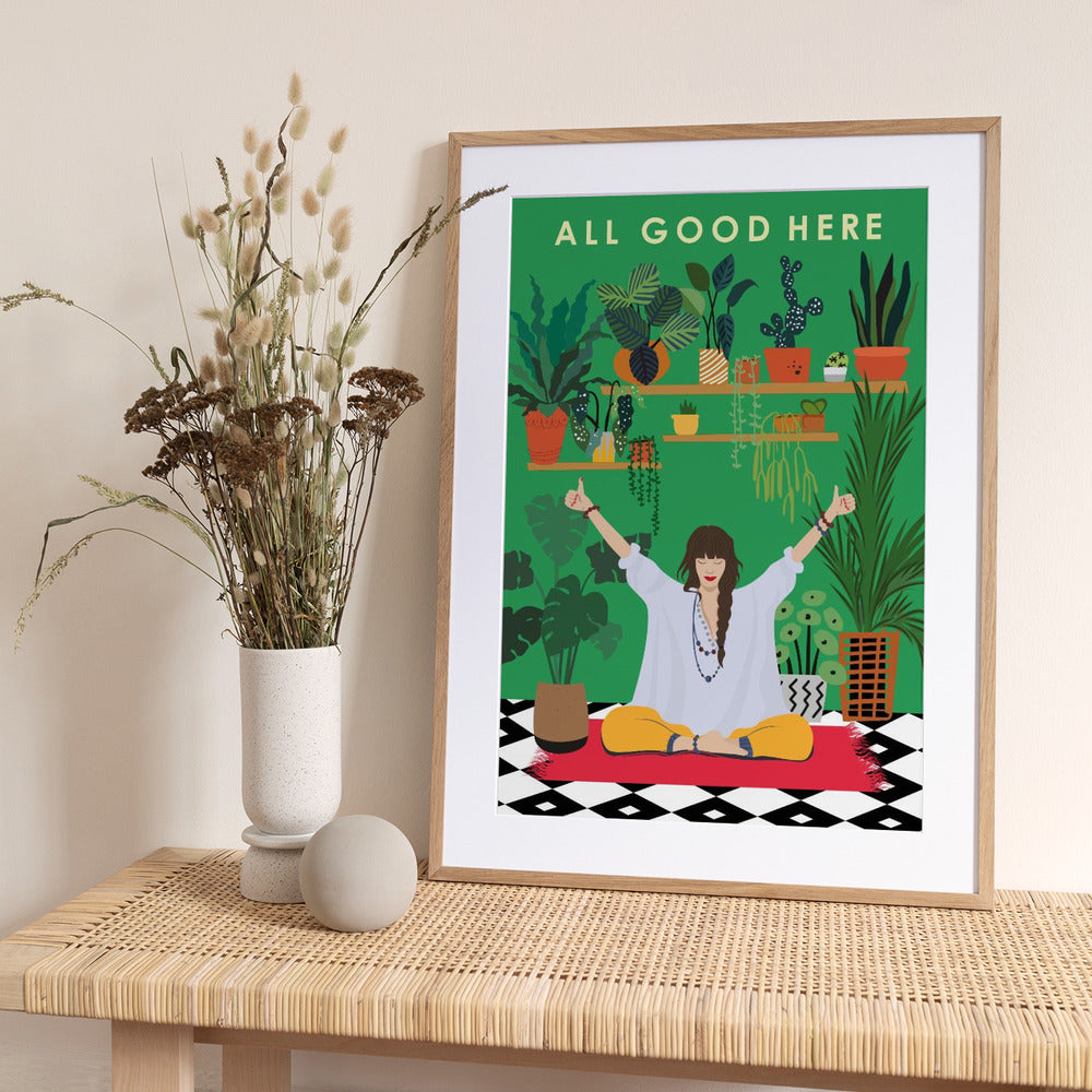 All Good Here - Art Print by WallChart Art Studio
