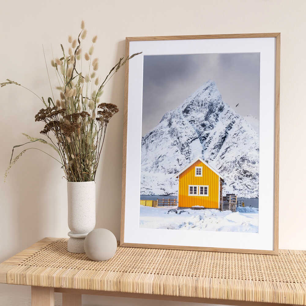 The house with the mountain - Art Print by Gilad Topaz