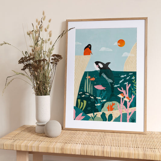 Underwater Scene - Art Print by Bea Müller