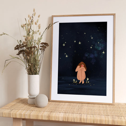 Starlit Solitude - Art Print by Bea Müller