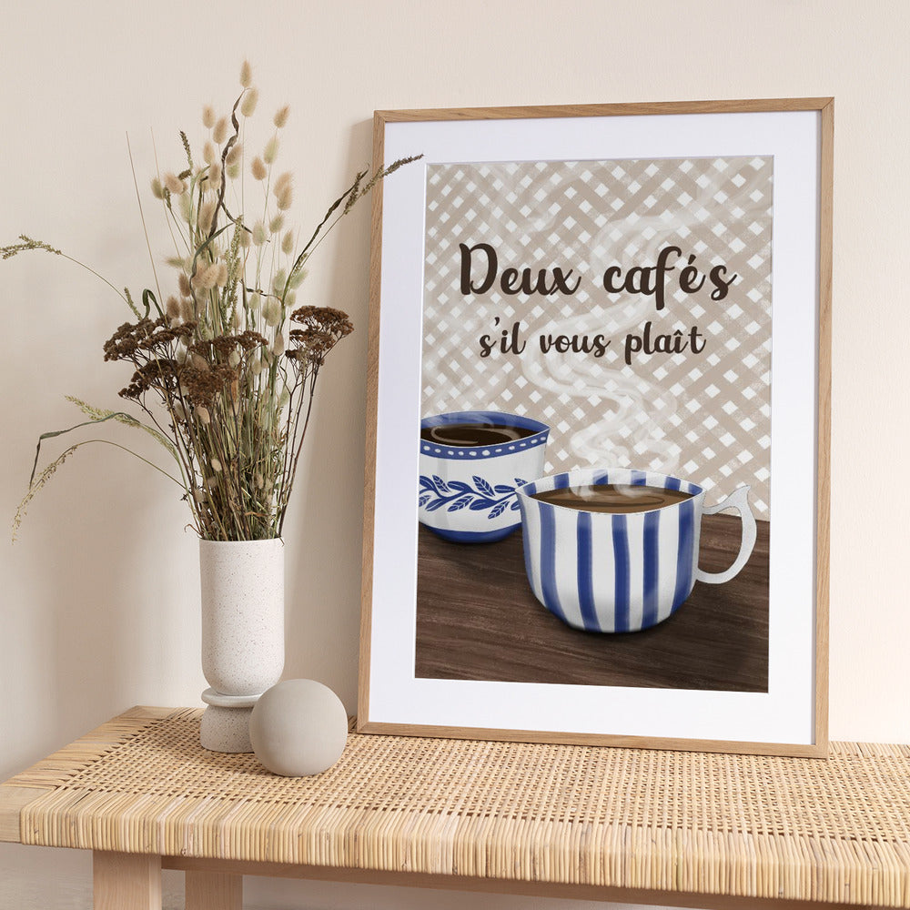 Two coffees please - Art Print by EMELIEmaria