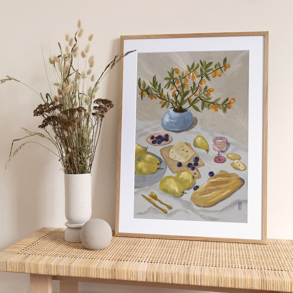 Gin and Tonic In the Afternoon Sun Illustration - Art Print by Dirkie Nell