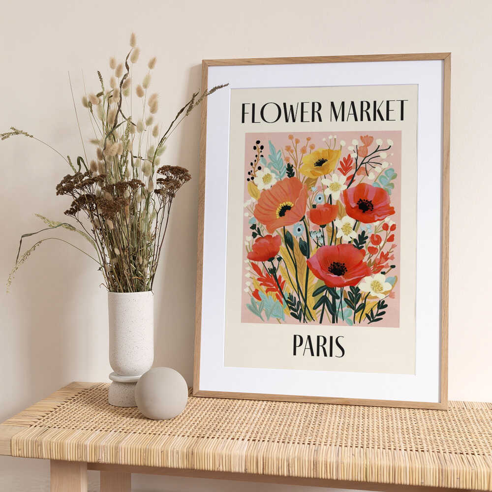 Flower Market Paris France - Art Print by Dirkie Nell
