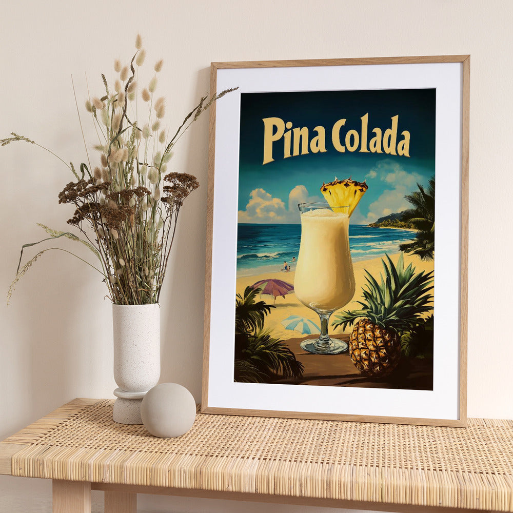 Pina Colada Vintage - Art Print by Andreas Magnusson