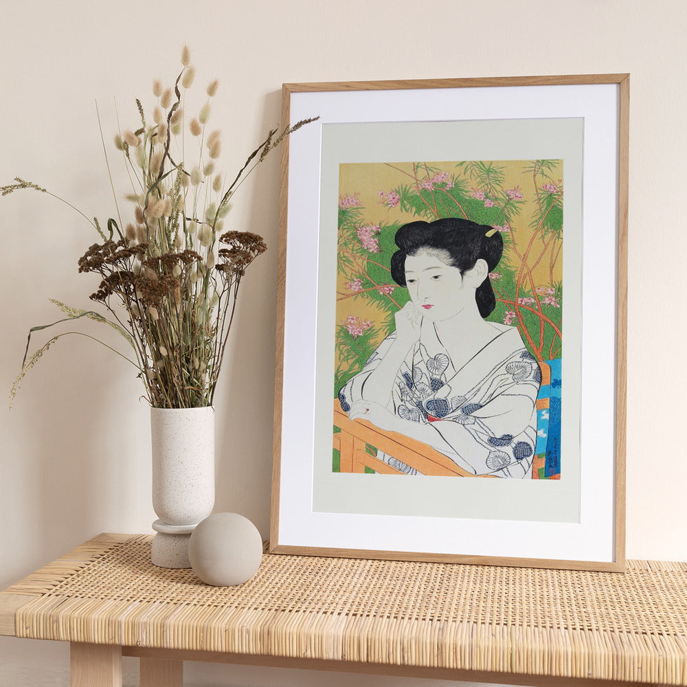 At a Hot Springs Inn (1952) - Art Print by Goyo Hashiguchi