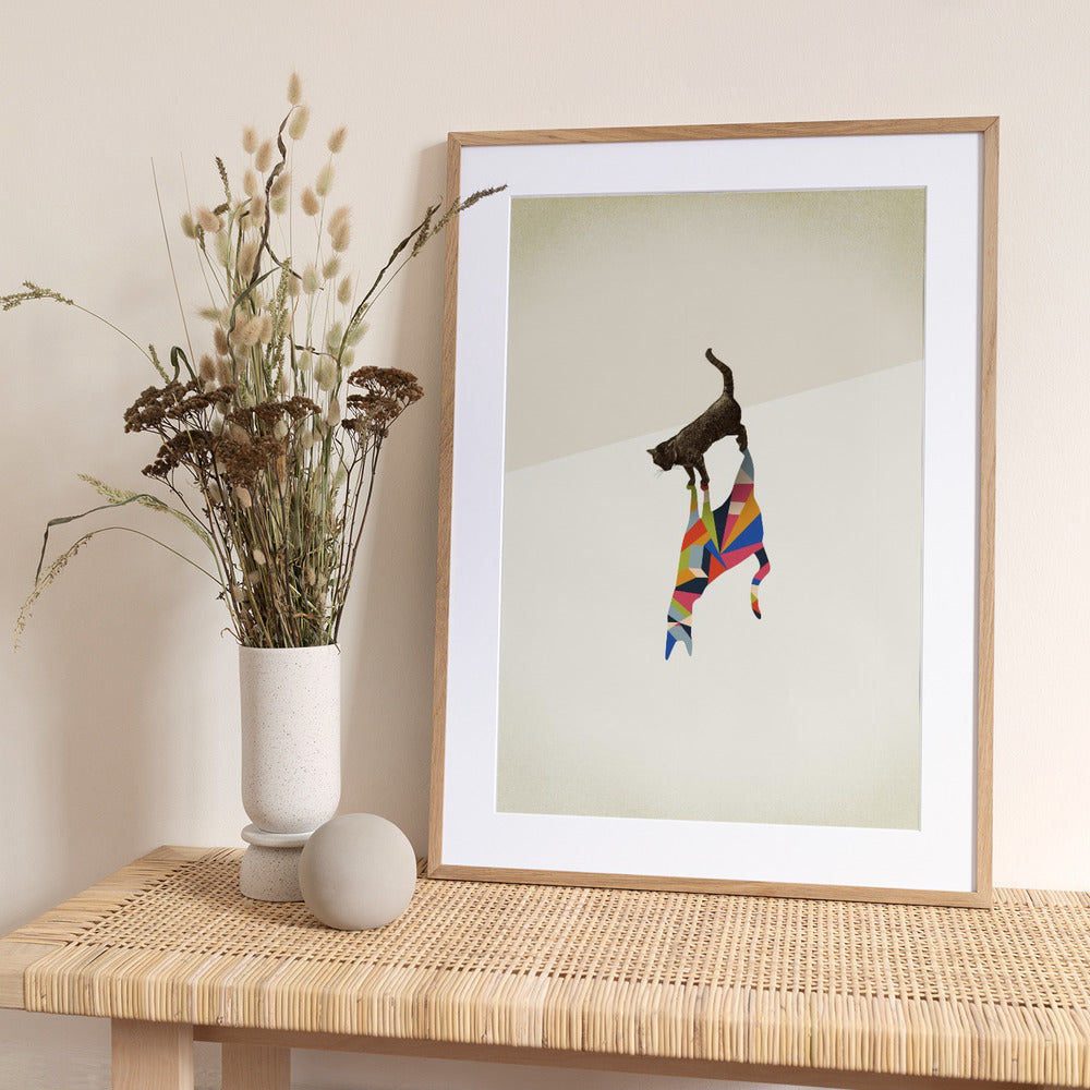 Walking Shadow, Cat - Art Print by Jason Ratliff