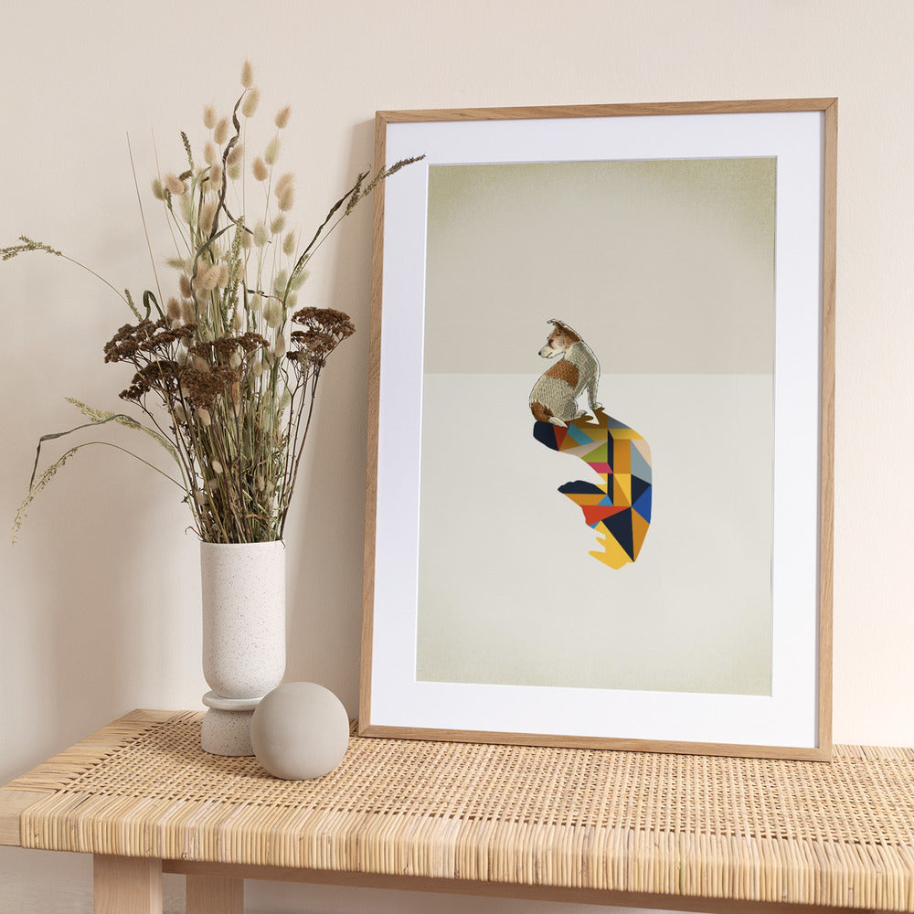 Walking Shadow, Dog - Art Print by Jason Ratliff