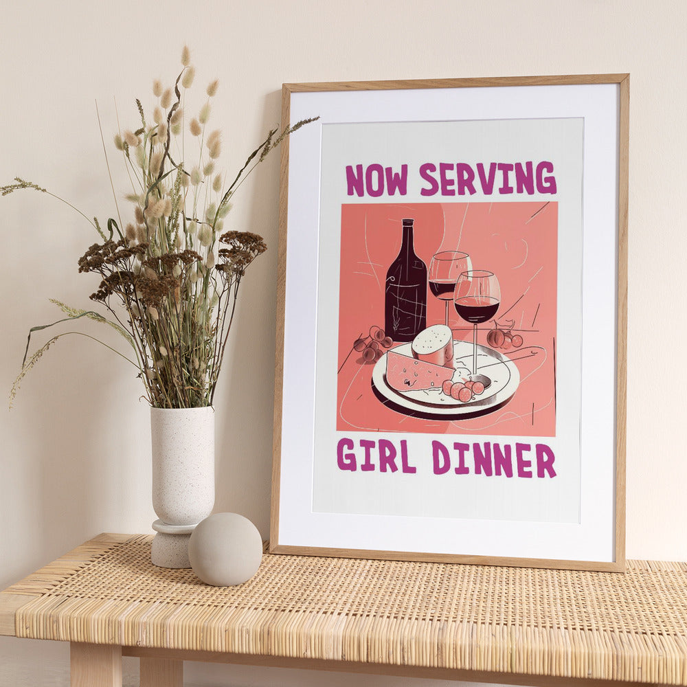 Girl Dinner No 1 - Art Print by Andreas Magnusson