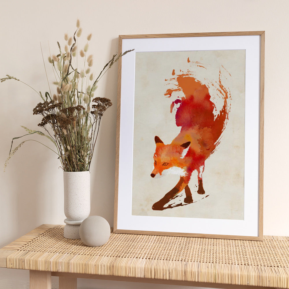 Fiery Fox Dance - Art Print by Robert Farkas
