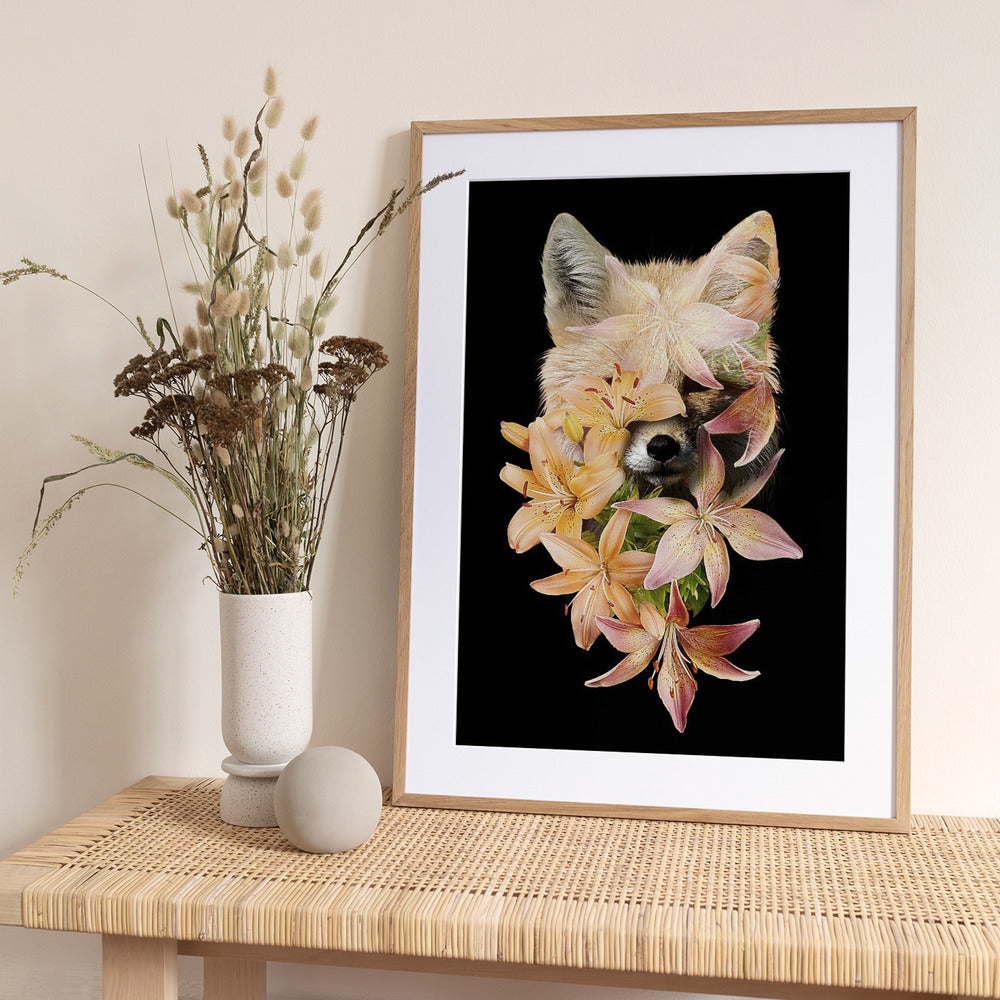 Foxy Flowers - Art Print by Robert Farkas