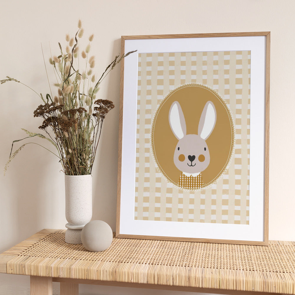 English Farmhouse Bunny - Art Print by Menina Lisboa