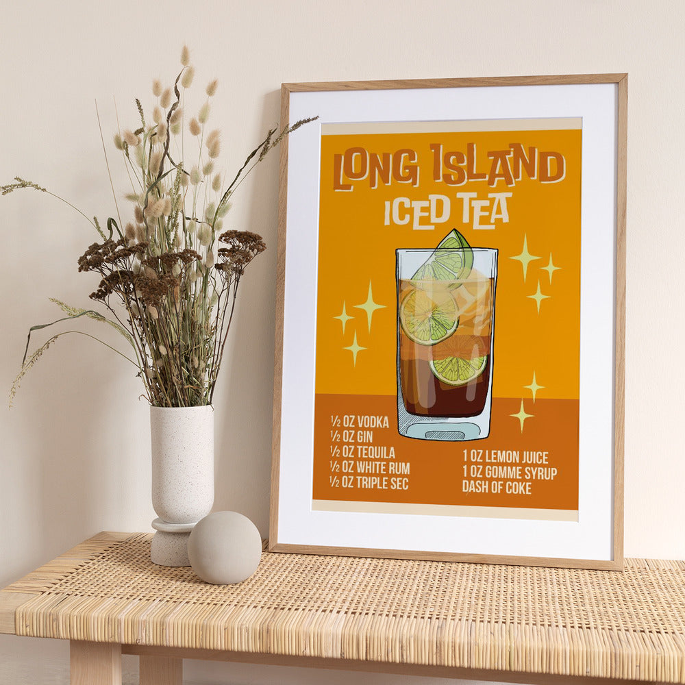 Long Island Iced Tea - Art Print by WallChart Art Studio